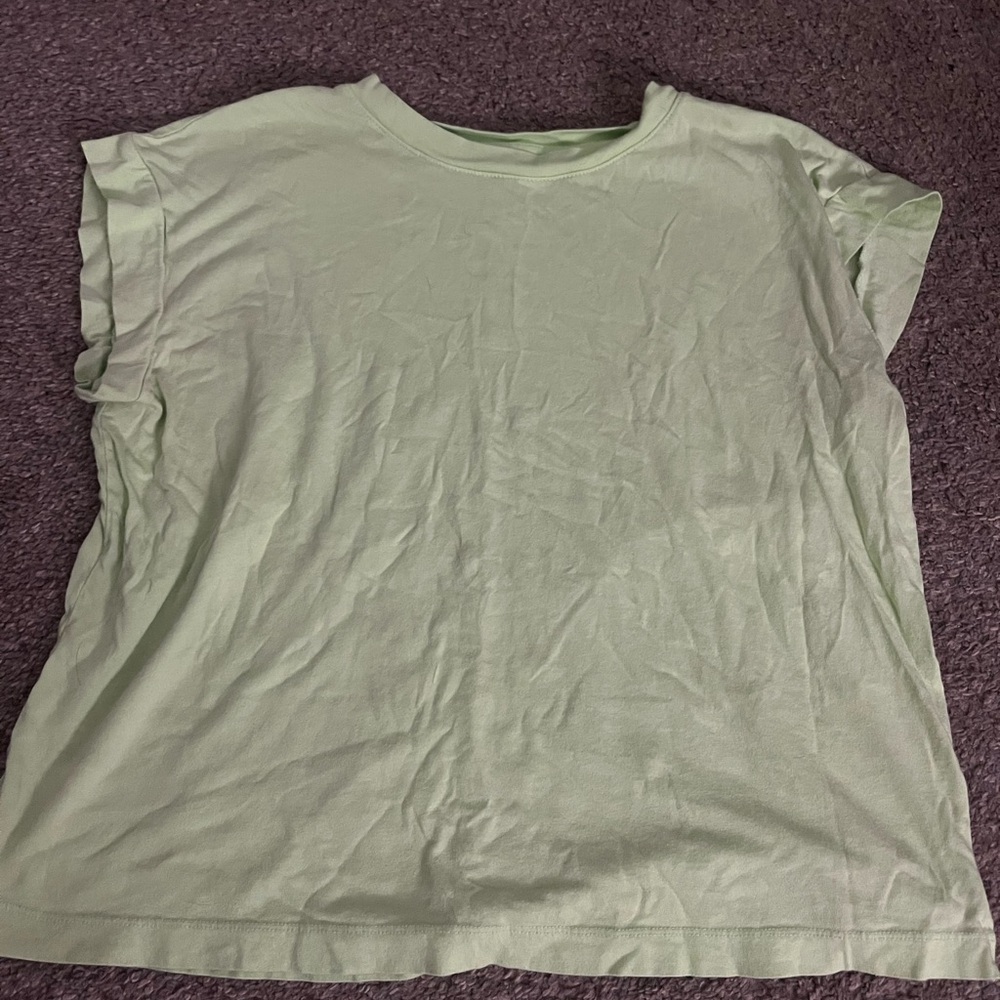 A New Day Green Boxy Relaxed Short Sleeve Tee